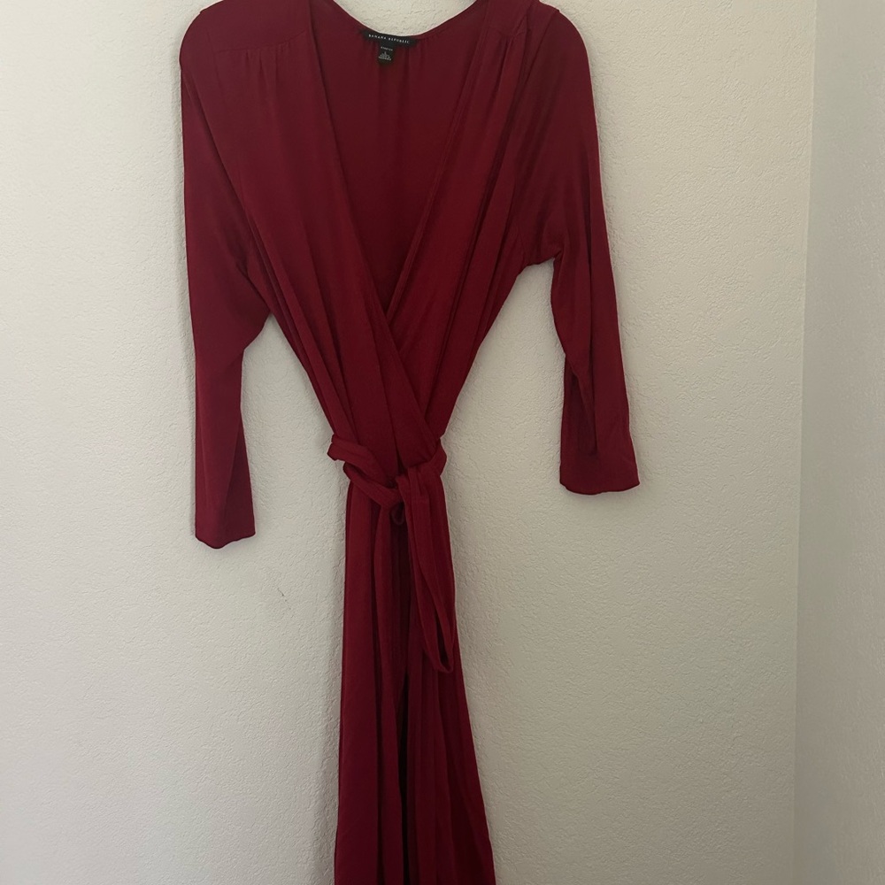 Elegant Red Wrap Dress